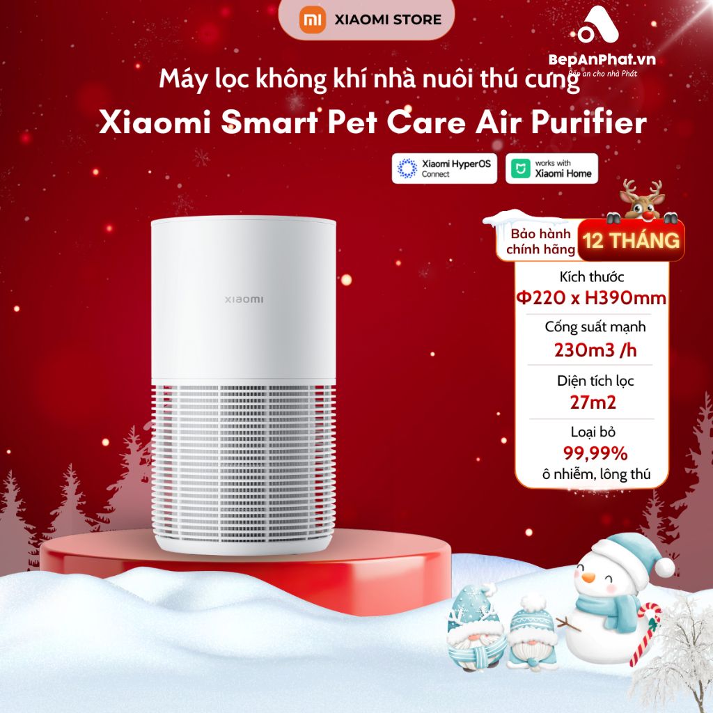 Máy lọc không khí Xiaomi Smart Pet Care Air Purifier - Lọc hiệu quả lông thú cưng -Bảo hành 12 tháng